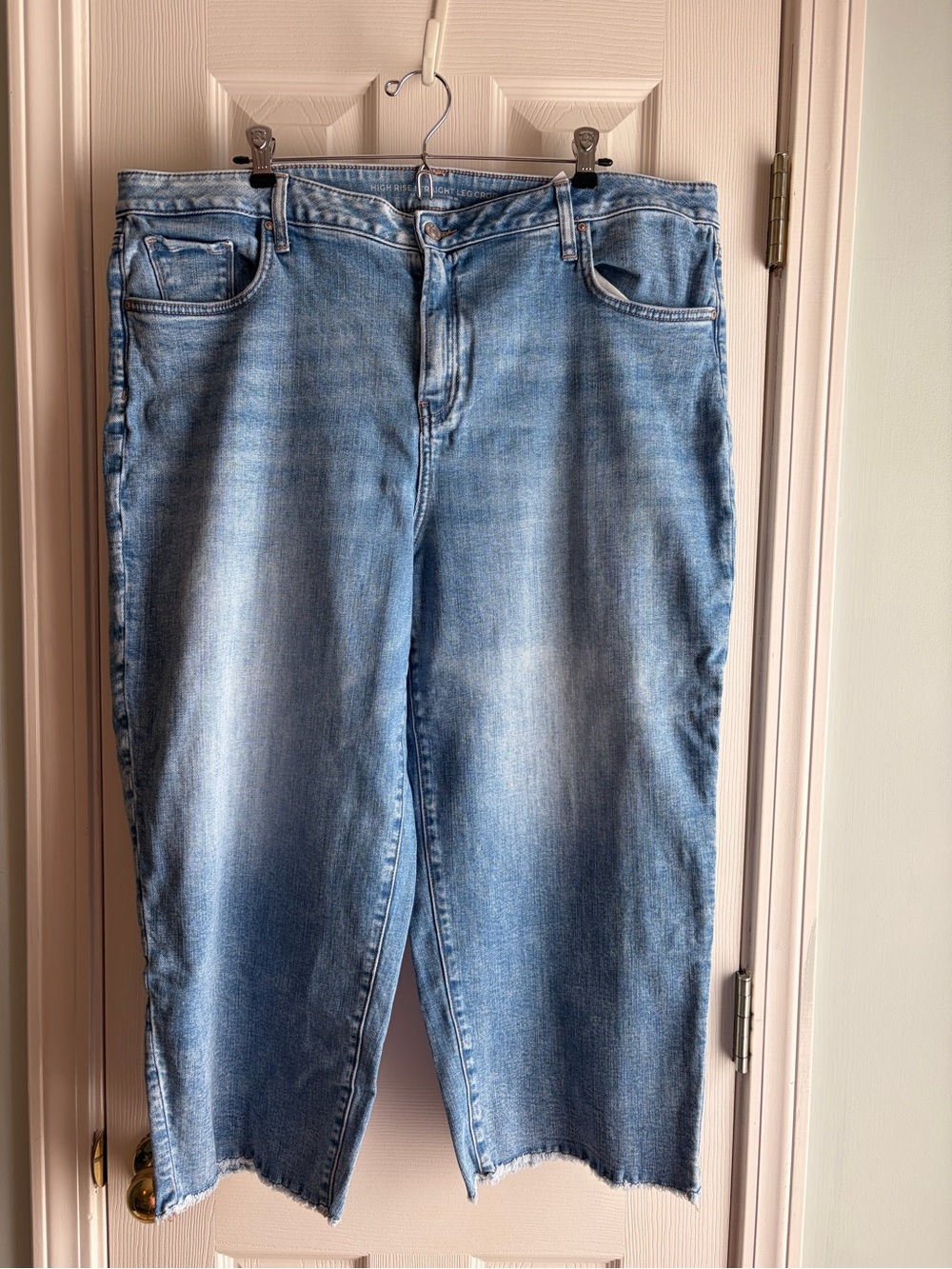 Chico's Light Blue Cropped Denim Jeans - Raw Hem